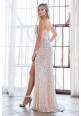 Sequin Embellished Long Gown